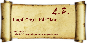 Legányi Péter névjegykártya